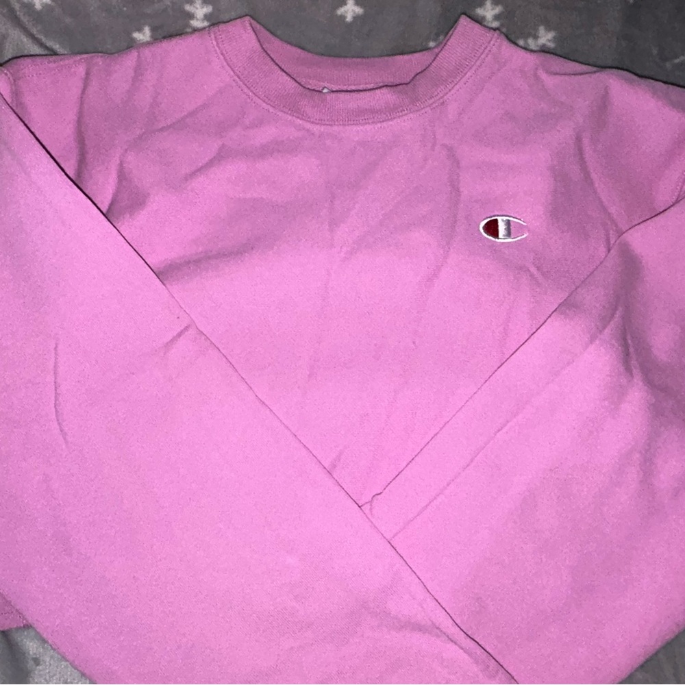 Champion Pink Cropped Crew Neck
